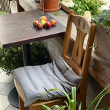 Tumši pelēka/dabīgi pelēka, raupja lina krēsla spilvens - paliktnis