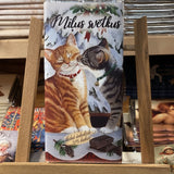 Mīļus Ziemassvētkus! ar kaķīšiem, tumšā šokolāde 70% kakao