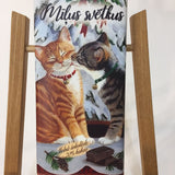 Mīļus Ziemassvētkus! ar kaķīšiem, tumšā šokolāde 70% kakao