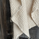 Maigi bēša toņa (vienkrāsains) lina/kokvilnas vafeļauduma gultas pārklājs, dažādi izmēri