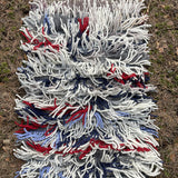 Krāsains vilnas auduma grīdceliņš ar rotaļīgām bārkstīm ~55x90cm