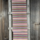 Fuksijas violeta/zila/balta/sinepju toņa svītraina mīksta kokvilnas flaneļa sega/pleds/gultas pārklājs 140x205cm