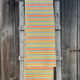 Gaiši zili/piparmētru zaļa/oranži/rozā svītraina mīksta kokvilnas flaneļa sega/pleds/gultas pārklājs 140x205cm