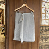 Gaiši zili/dabīgi pelēki svītroti, mīkstināta lina pirts svārki