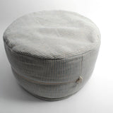 Gaiši zili svītrots, lina auduma zafu - meditācijas spilvens pildīts ar griķu sēnalām