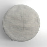 Gaiši zili svītrots, lina auduma zafu - meditācijas spilvens pildīts ar griķu sēnalām