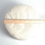 Gaiši zili svītrots, lina auduma zafu - meditācijas spilvens pildīts ar griķu sēnalām