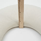 Gaiši zils/dabīgi pelēks sīki svītrots, mīkstināta lina, lielais "garkāju" grūtnieču pakaviņš - barošanas spilvens