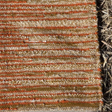 Oranžas, bēšas, sinepju toņa svītriņas, vilnas auduma grīdceliņš ~70x100cm