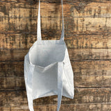 Gaiši zila impregnēta lina auduma ietilpīga soma - taša