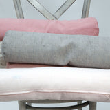 Tumši pelēks/dabīgi pelēks svītraina lina vidējais griķu spilvens - rullītis - pagalvītis