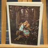 Tsarevich Ivan on a grey wolf, 1889, Viktor Mikhaylovich Vasnetsov - kartīte
