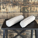 Mini rullīši ar dabīgi pelēkām nekrāsota lina spilvendrānām, griķu sēnalu spilveni