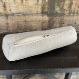 Mini rullīši ar dabīgi pelēkām nekrāsota lina spilvendrānām, griķu sēnalu spilveni