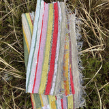 Krāsainas svītras, lina/kokvilnas auduma grīdceliņš ~65x115cm