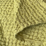 Laima zaļa toņa (vienkrāsains) lina/kokvilnas vienkrāsains vafeļauduma gultas pārklājs, dažādi izmēri