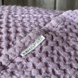 Lavandu violeta toņa (vienkrāsains) lina/kokvilnas vafeļauduma gultas pārklājs, dažādi izmēri