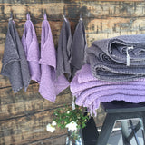 Lavandu violets mīkstināta lina/kokvilnas vafeļauduma dvielis, dažādi izmēri