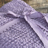 Lavandu violeta toņa (vienkrāsains) lina/kokvilnas vafeļauduma gultas pārklājs, dažādi izmēri