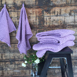 Lavandu violets mīkstināta lina/kokvilnas vafeļauduma dvielis, dažādi izmēri