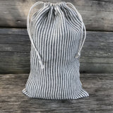 Lielais (26x44 cm) zero waste lina auduma produktu iepirkumu/uzglabāšanas maisiņš