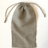 Lielais (26x44 cm) zero waste lina auduma produktu iepirkumu/uzglabāšanas maisiņš