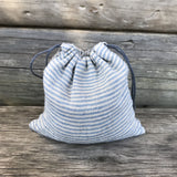 Lielais (26x44 cm) zero waste lina auduma produktu iepirkumu/uzglabāšanas maisiņš