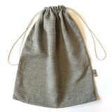 Lielais (26x44 cm) zero waste lina auduma produktu iepirkumu/uzglabāšanas maisiņš