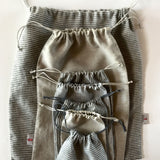 Lielais (26x44 cm) zero waste lina auduma produktu iepirkumu/uzglabāšanas maisiņš