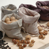 Lielais (26x44 cm) zero waste lina auduma produktu iepirkumu/uzglabāšanas maisiņš