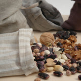 Lielais (26x44 cm) zero waste lina auduma produktu iepirkumu/uzglabāšanas maisiņš