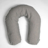 Gaiši zils/pelēki svītrains, mīkstināta lina, lielais grūtnieču pakaviņš - barošanas spilvens mammām & bērniem