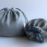 Mazais (16x16 cm) zero waste lina auduma produktu iepirkumu/uzglabāšanas maisiņš