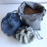 Mazais (16x16 cm) zero waste lina auduma produktu iepirkumu/uzglabāšanas maisiņš