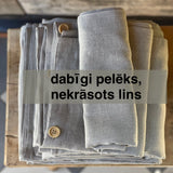 DABĪGI PELĒKS tonis | Palags ar gumiju no nebalināta, nekrāsota un mīkstināta 100% lina | Dažādi izmēri