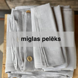 MIGLAS PELĒKS tonis | Palags ar gumiju no mīkstināta 100% lina | Dažādi izmēri