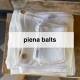 Piena balta toņa mīkstināta lina segas pārvalks- dažādi izmēri