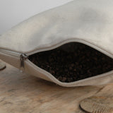 Mazais griķu spilvens ar dabīgi pelēku, mīkstināta lina spilvendrānu