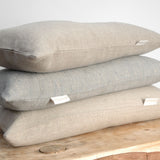 Mazais griķu spilvens ar dabīgi pelēku, mīkstināta lina spilvendrānu