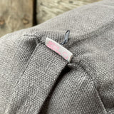 Tumši pelēks, raupja lina, milzu izmēra griķu spilvens - rullītis - pagalvītis ar rokturi