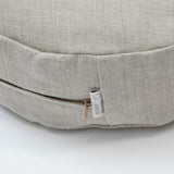 Nekrāsota, dabīgi pelēka toņa mīkstināta lina zafu - meditācijas spilvens pildīts ar griķu sēnalām