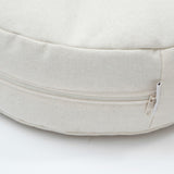 Nekrāsota, dabīgi pelēka toņa mīkstināta lina zafu - meditācijas spilvens pildīts ar griķu sēnalām