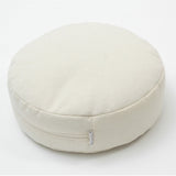 Nekrāsota, dabīgi pelēka toņa mīkstināta lina zafu - meditācijas spilvens pildīts ar griķu sēnalām