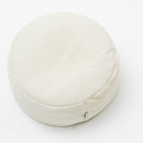 Nekrāsota, dabīgi pelēka toņa mīkstināta lina zafu - meditācijas spilvens pildīts ar griķu sēnalām