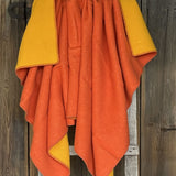 Oranža/dzeltena aitas vilnas sega