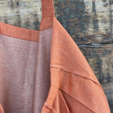 Oranža toņa lielā lina auduma iepirkumu soma - maiss