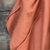 Oranža toņa lielā lina auduma iepirkumu soma - maiss