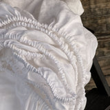 Palags ar gumiju no PIENA BALTA toņa viegli mīkstināta lina auduma, dažādi izmēri