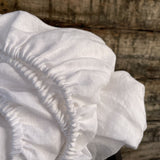 Palags ar gumiju no PIENA BALTA toņa viegli mīkstināta lina auduma, dažādi izmēri