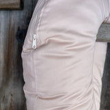 Maiga pūderrozā toņa kokvilnas satīna lielais grūtnieču pakaviņš - barošanas spilvens mammām & bērniem